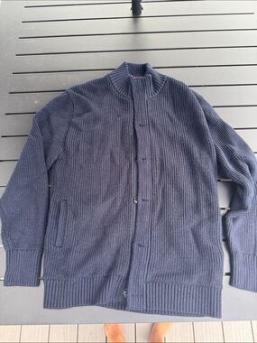 Relwen Mens cardigan zip up/button down sweater